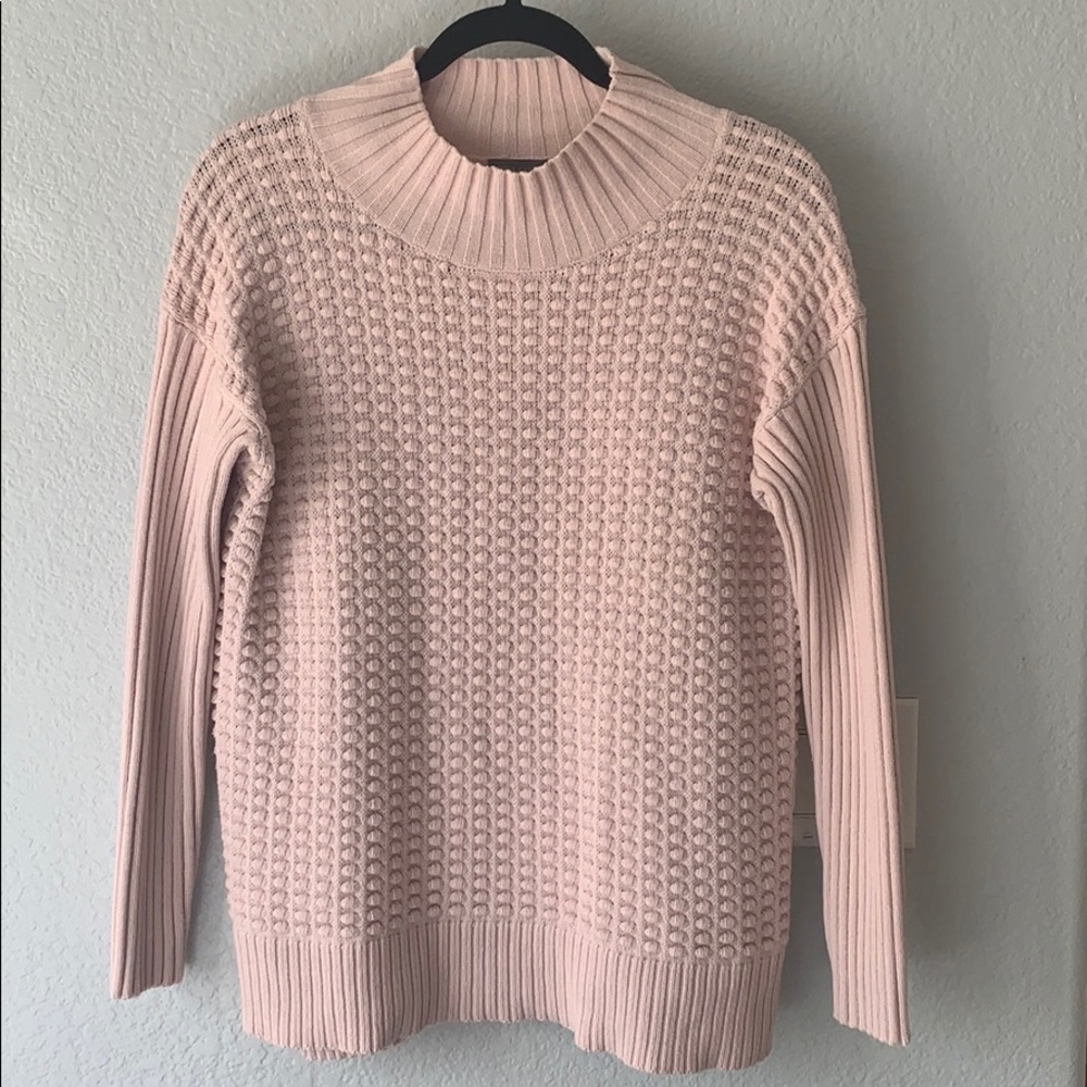 Vince Camuto blush pink knit sweater.